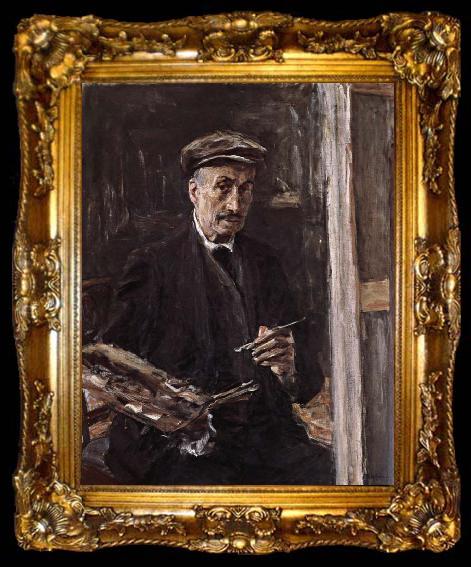framed  Max Liebermann Self-Portrait with Cap, ta009-2